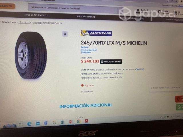 Neumaticos Michelin LTX M/S 245/70/R17 - Imagen 6