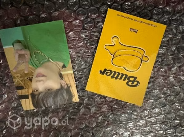 Photocard original Jimin y suga bts