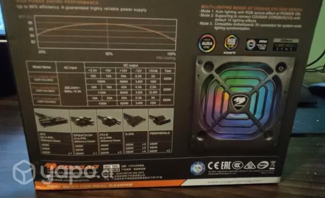 Fuente De Poder 550w Cougar Xtc Argb 80Plus - Imagen 2