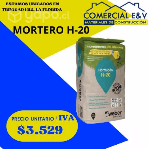 Mortero hormigon h20