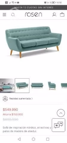 Sillón 3 cuerpos Rossen (Modelo Rafaella)