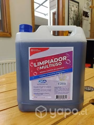 Limpiador líquido multiuso 5 litros marca QBA