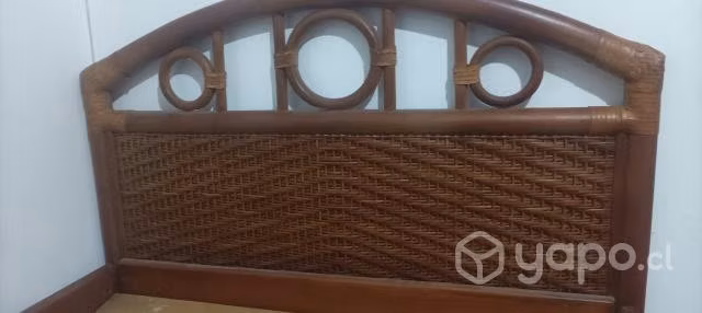 Cama nido respaldo mimbre