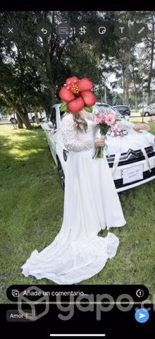 Vestido novias, excelente estado, incluye aros