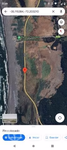 Derechos de terreno frente al mar con or