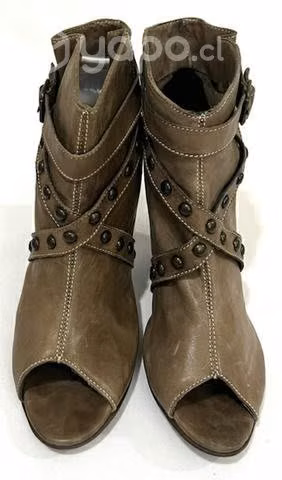 Botín Zapato De Cuero Marca Mor N°39 Café - Imagen 3