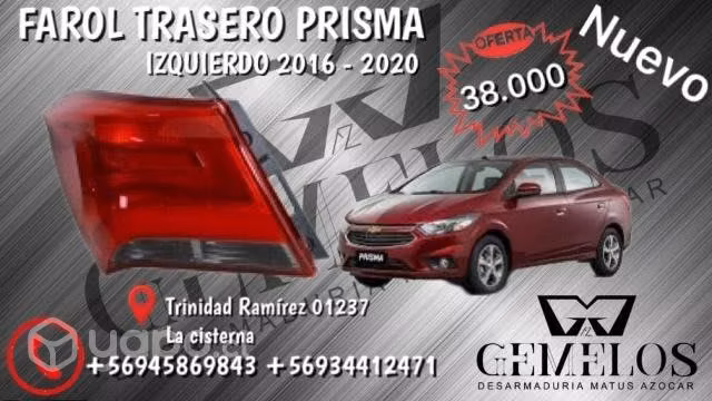 Foco trasero izquierdo Chevrolet prisma