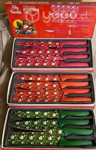 Set cuchillos navideños