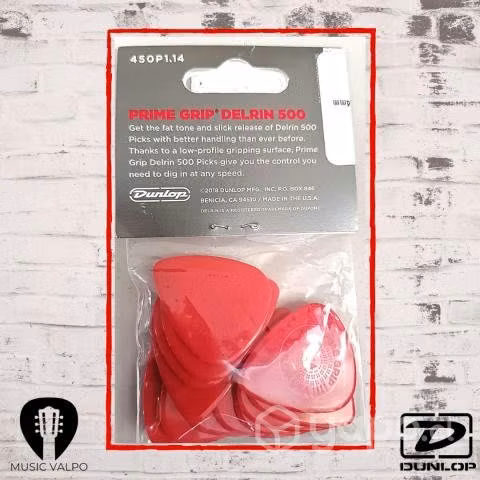 Packs de 12 uñetas Jim Dunlop Primegrip delrin 500
