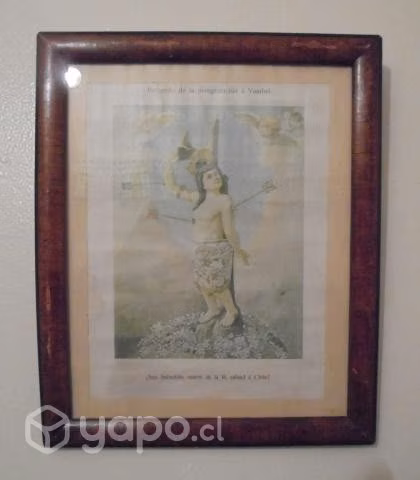 Antiguo Cuadro de San Sebastían 1940 35x28 cm