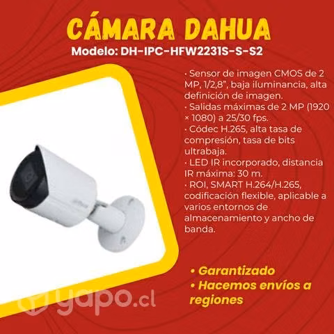Cámara dahua modelo: dh-ipc-hfw2231s-s-s2