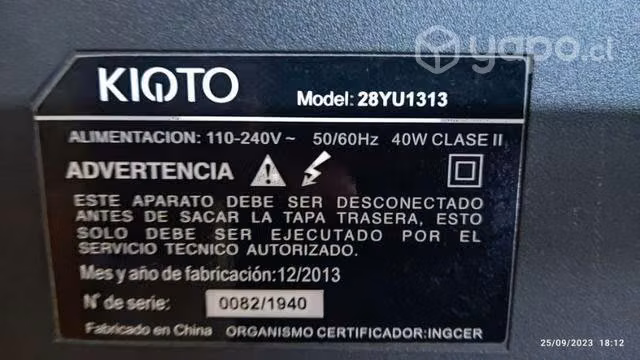 Televisor tv kioto 28"