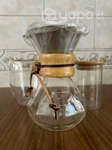 Pack de regalo cafetero Chemex, jarra y vaso