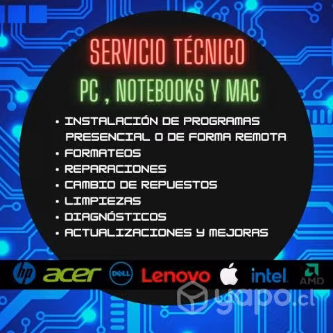Servicio Técnico y soporte en computación