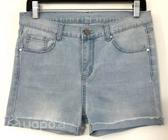Short Elastico Sin Marca Talla 38 Celeste