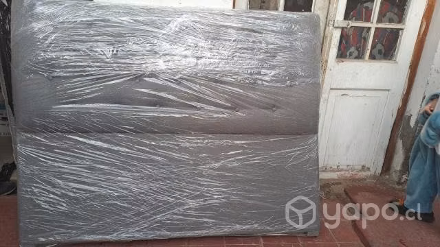 Respaldo 2 plazas gris