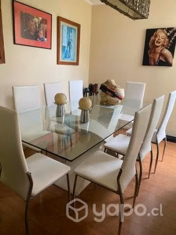 Comedor vidrio para 8 personas