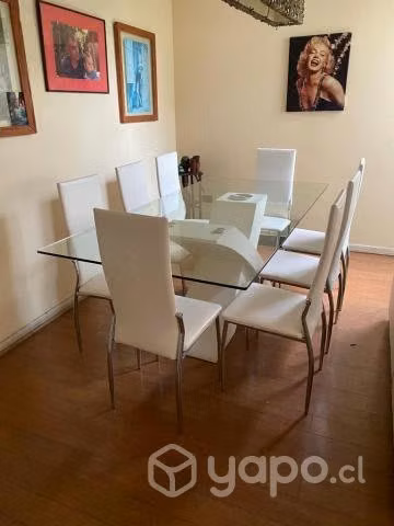 Comedor vidrio para 8 personas