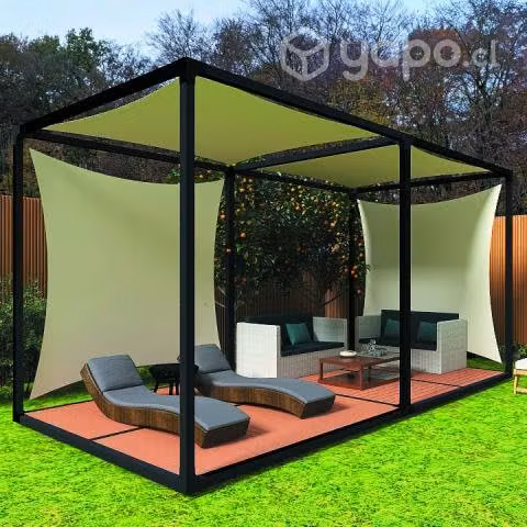 Pérgola modular con terraza