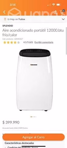 Aire acondicionado splendid 12.000 btu