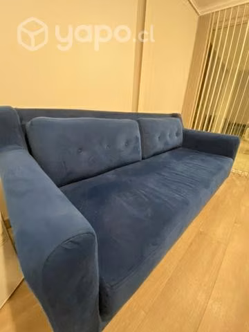 Sofá 3 cuerpos azul oscuro - Imagen 3