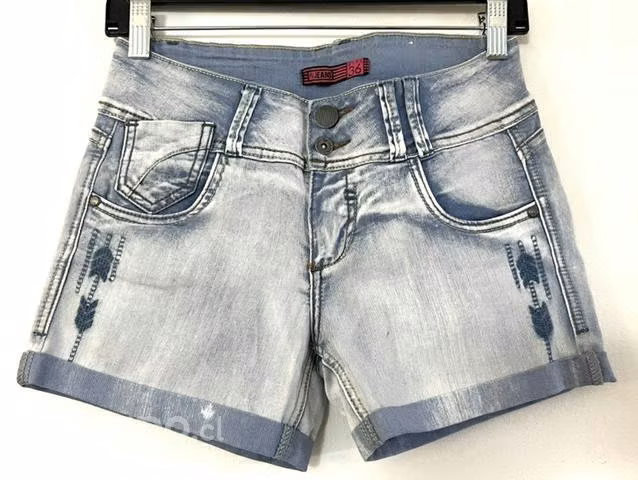 Shorts Elásticado Tiro Medio Corto Marca F&p 36