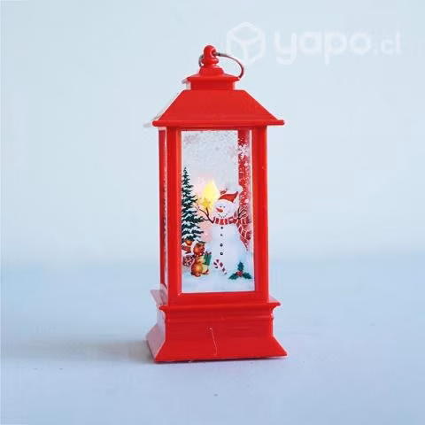 Farol lampara navideña con luz led para arbol 514