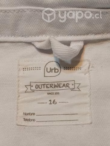 Chaqueta de mezclilla blanca Urban Talla 16 - Imagen 3