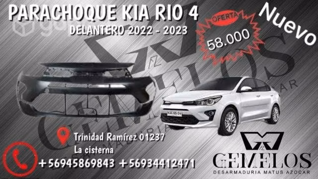 Parachoque delantero kia río4 2022