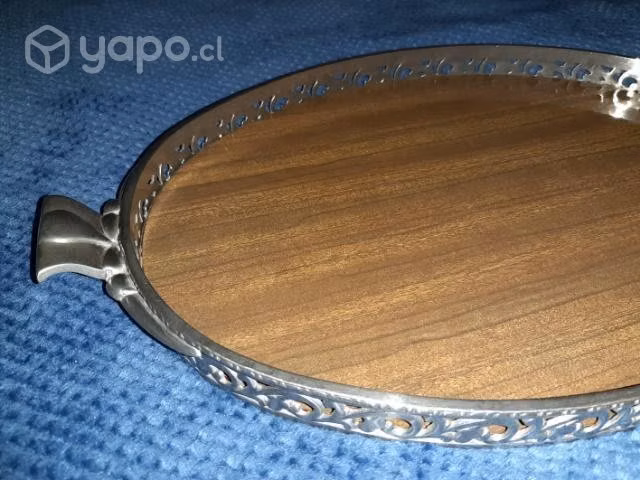 Bandeja Ovalada Antigua Restaurada 42x27cms - Imagen 2