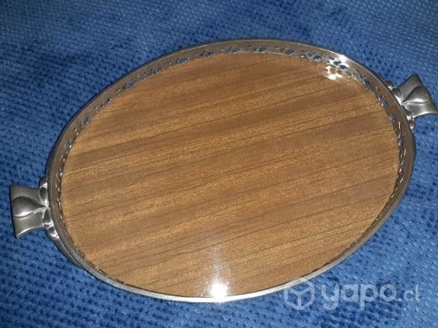 Bandeja Ovalada Antigua Restaurada 42x27cms