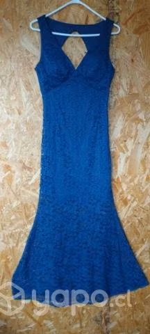 Vestido de encaje color azul - Imagen 3