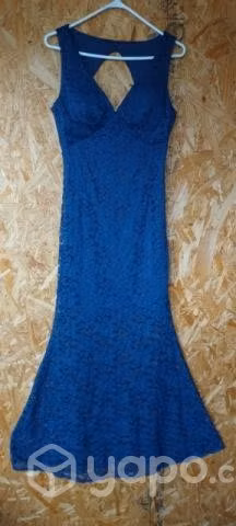 Vestido de encaje color azul - Imagen 2