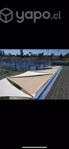 Toldo vela sombreadora triangular 5x5x5 canchas