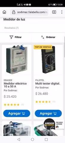 Medidor de luz y automático nuevos