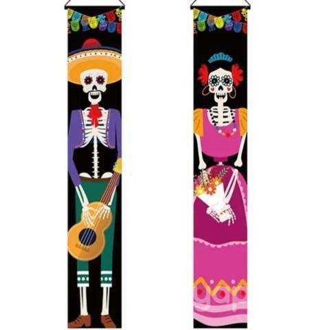 Par pendones halloween de puerta - Imagen 2