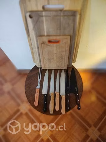 Set de cuchillos y tablas de picar