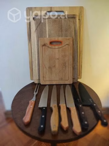 Set de cuchillos y tablas de picar
