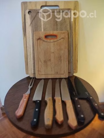 Set de cuchillos y tablas de picar