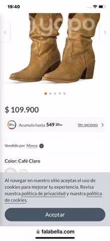 Original bota cuero mossa embalado - Imagen 4
