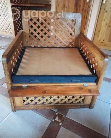 Juego de living de madera sólida pino Oregón