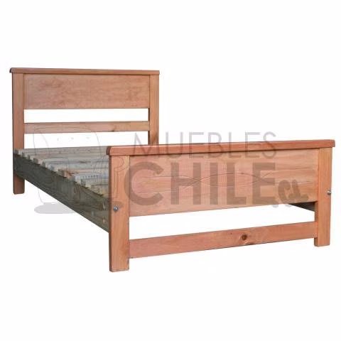 Cama madera 1plaza c/ colchón
