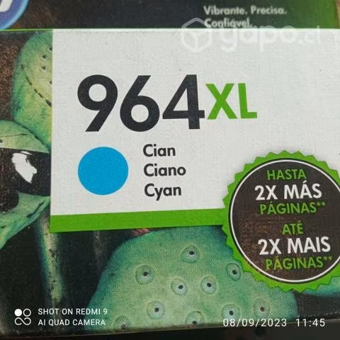 Tinta HP 964xl cyan original de alta