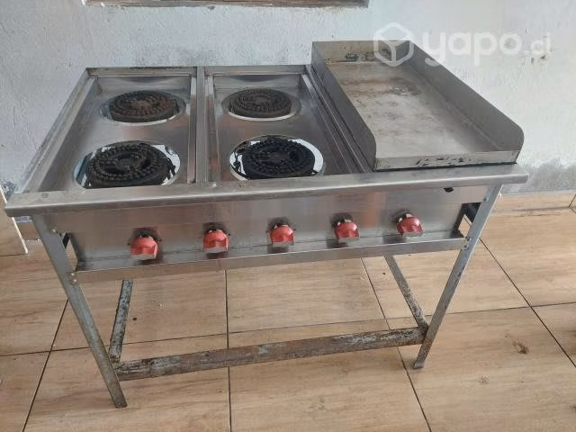 Vendo cocina industrial con plancha .