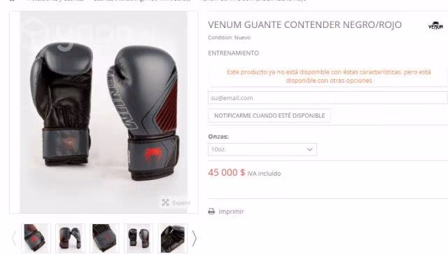 Guantes venum boxeo