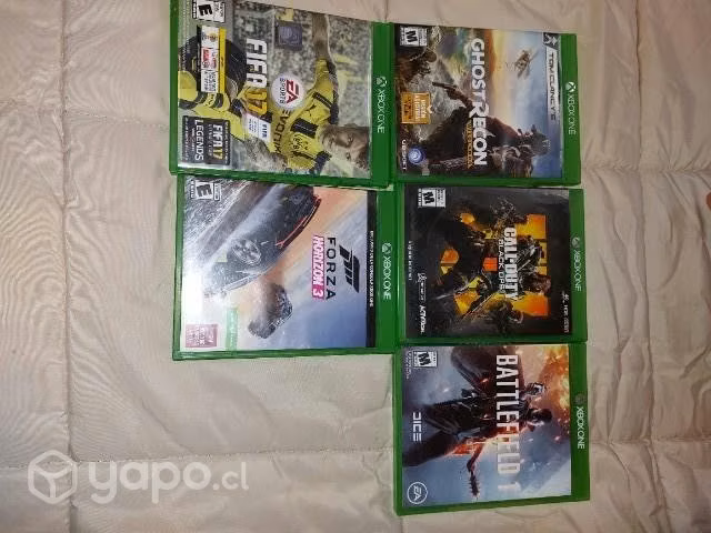 5 juegos de xbox one (usados)