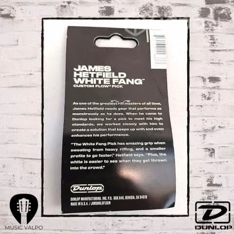 Pack 6 uñetas J.Dunlop Hetfields White Fang 1.14mm