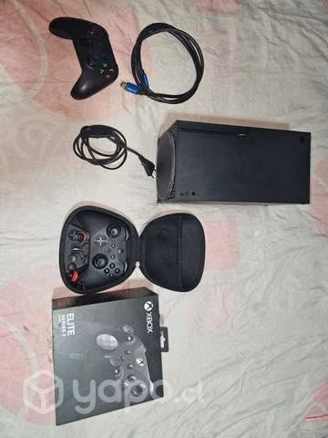 Xbox x series con su mando + mando Elite series 2