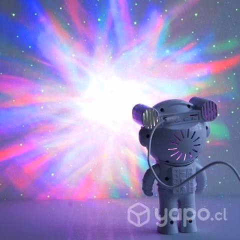 Lampara proyector luz led rgb astronauta de galaxi
