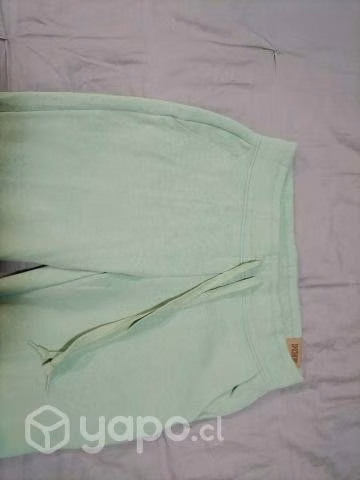Pantalon buzo dama PINK talla S color verde - Imagen 4